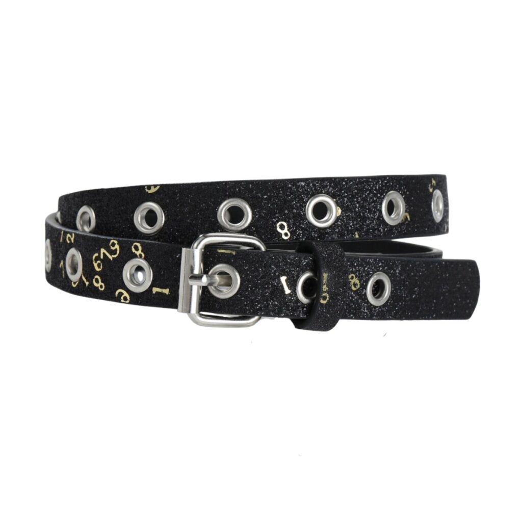 ceinture enfant ajustable pour fille ou garcon en simili vegan paillete a motif chiffres modele bery 970174