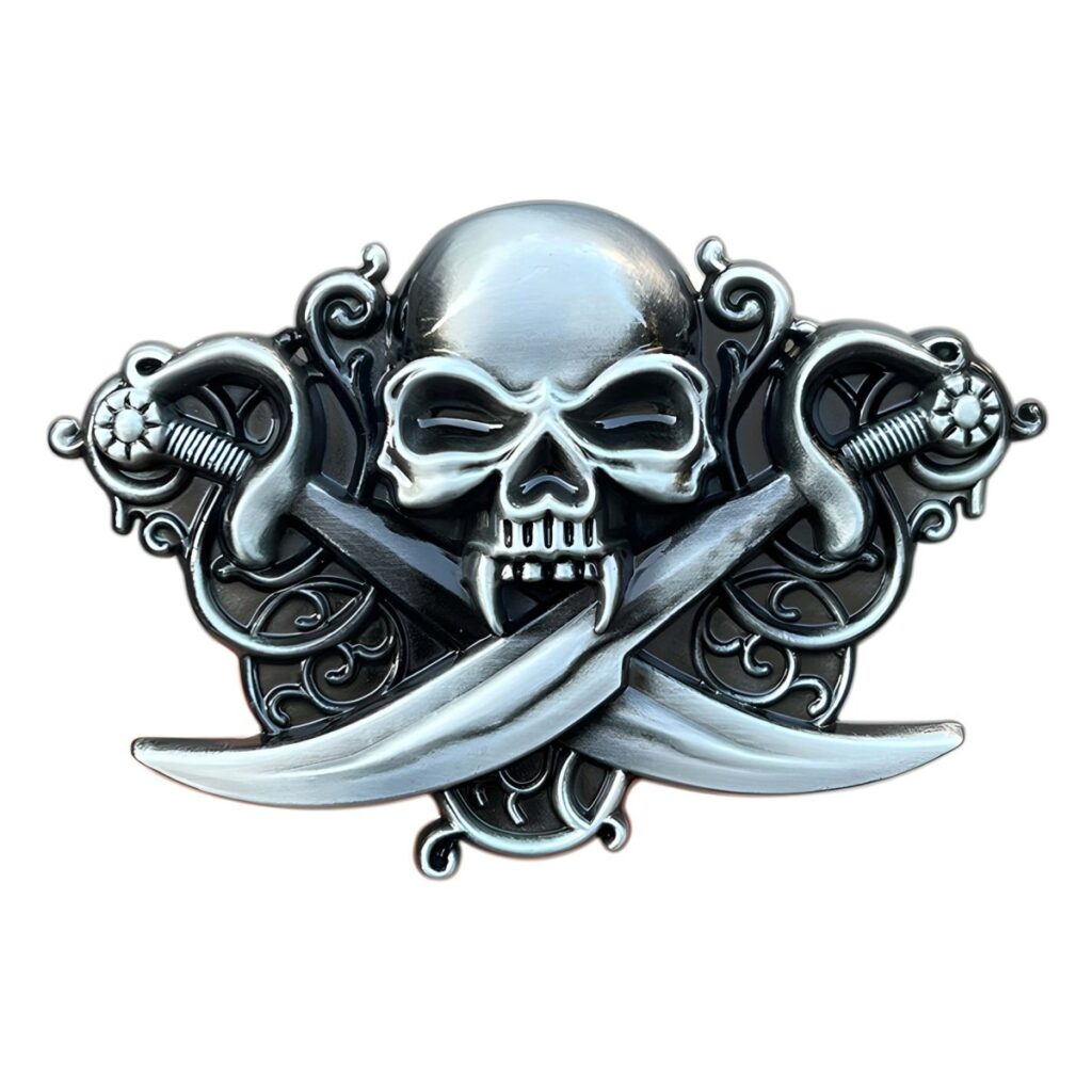 boucle de ceinture tete de mort pirate modele jake 268375