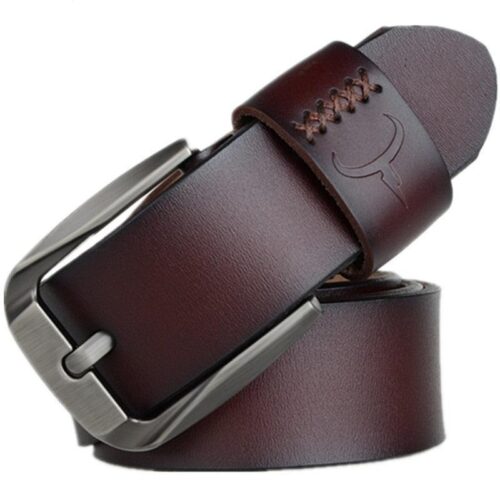 Casual leather belt for men, Reziko model