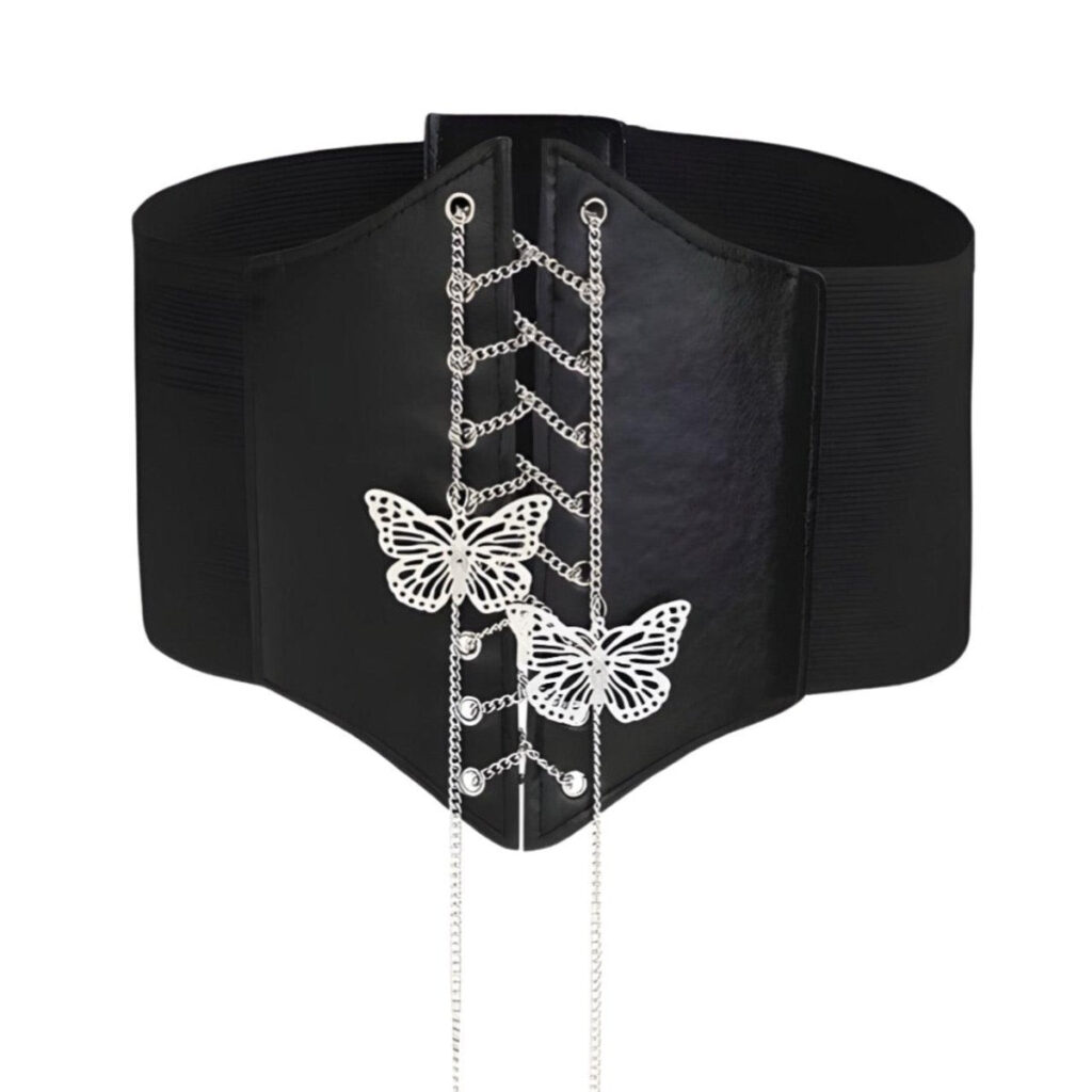 ceinture corset avec chaine papillons modele molly 729510