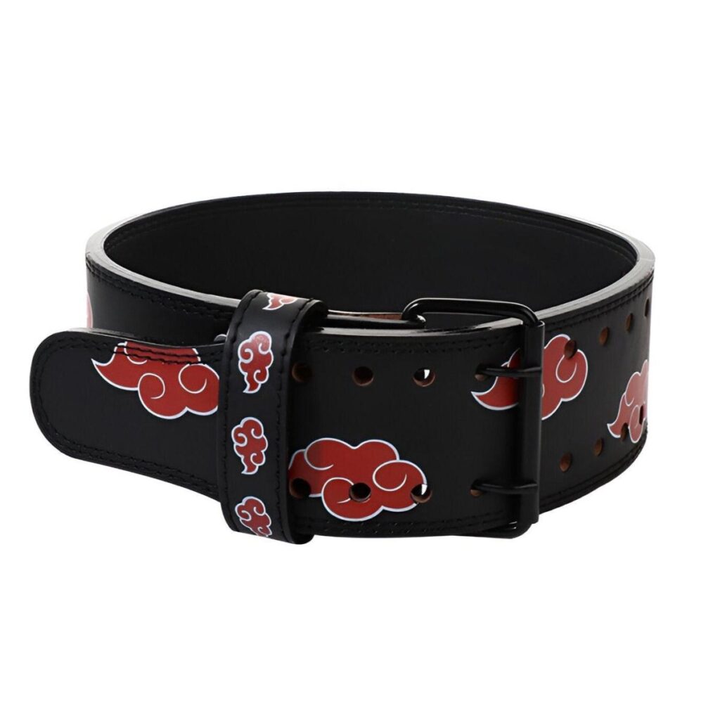 ceinture de force en cuir motifs nuages rouges modele sacha 980484