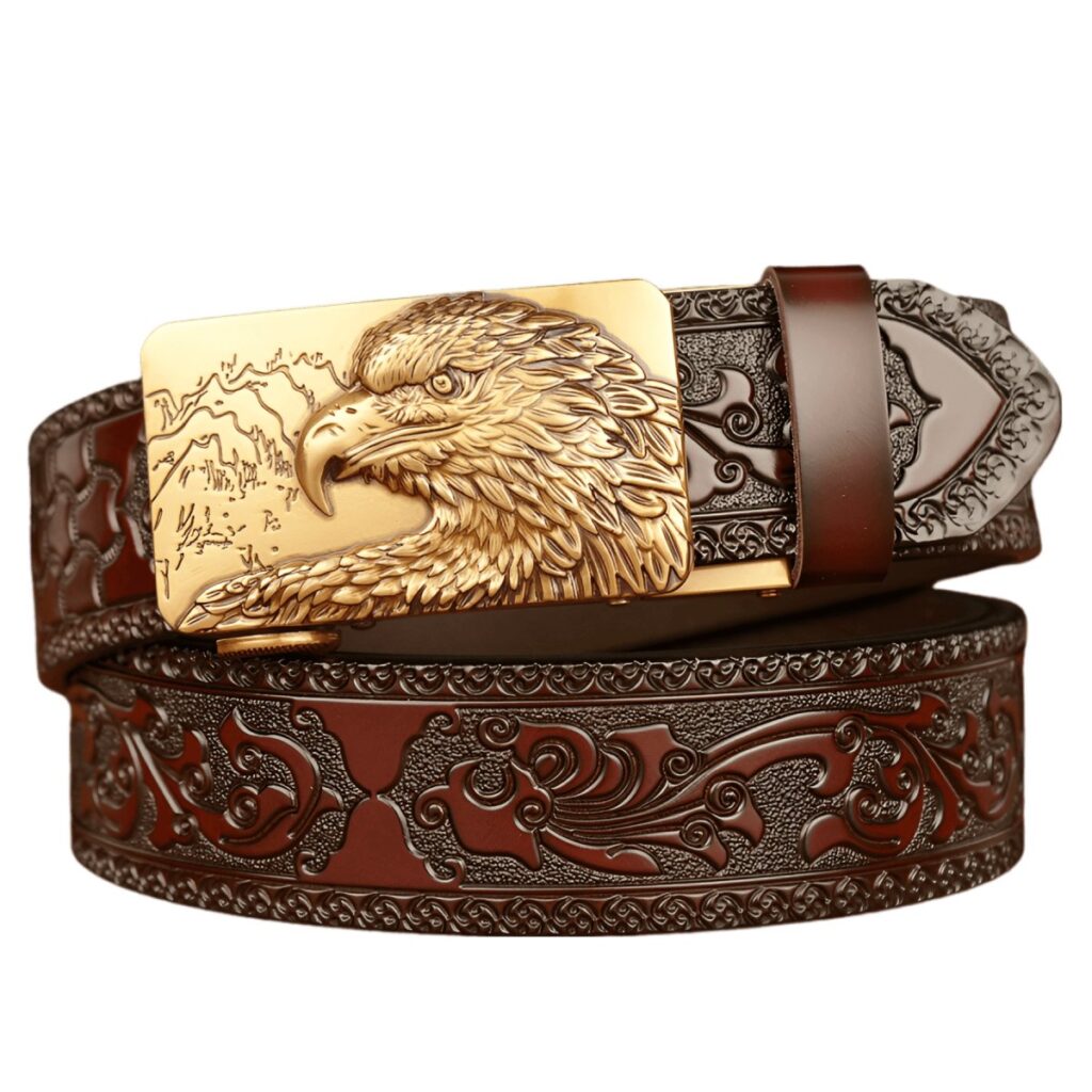 ceinture esprit animal a motif aigle et montagnes modele zac 385043