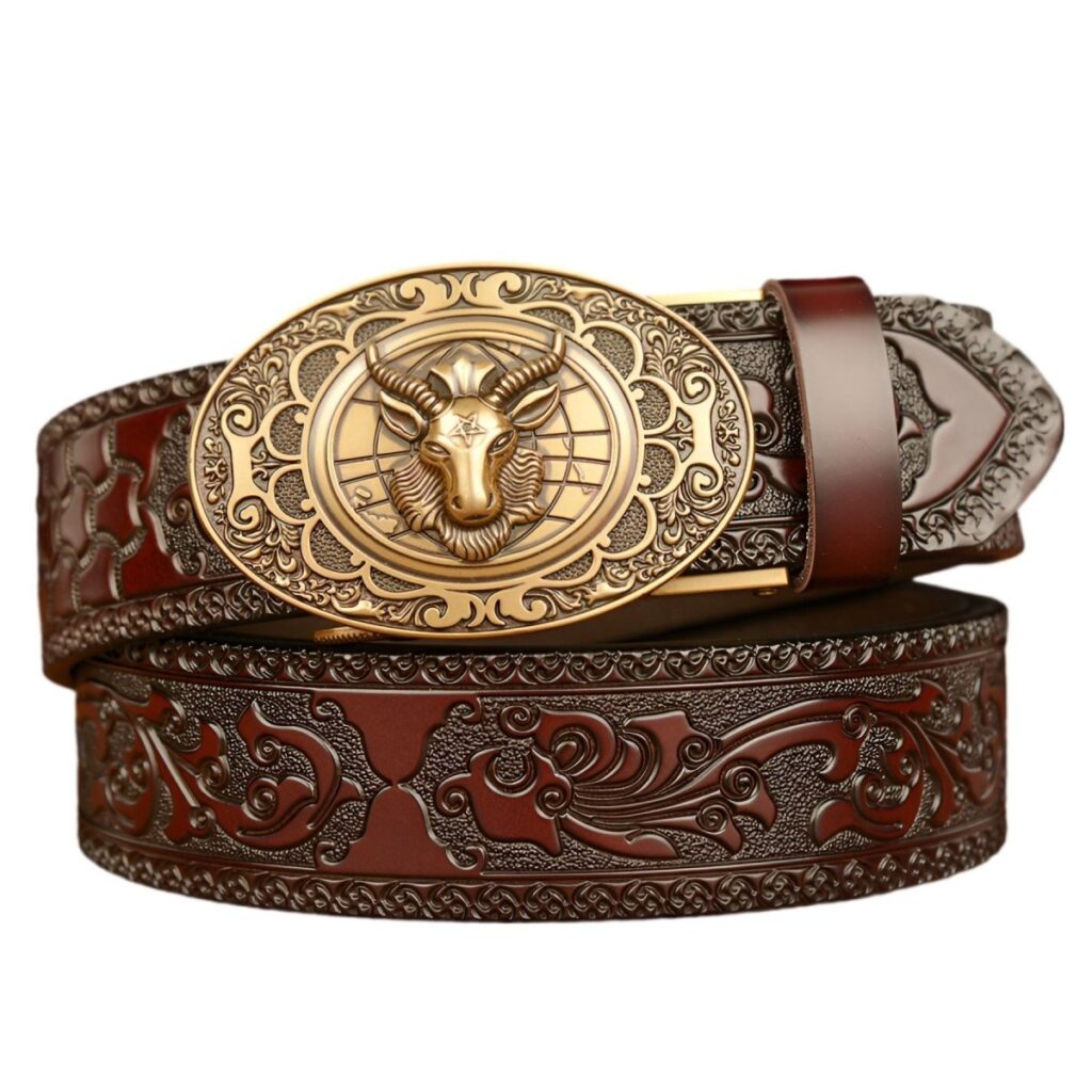 ceinture esprit animal a motif tete de mouton modele cody 176778