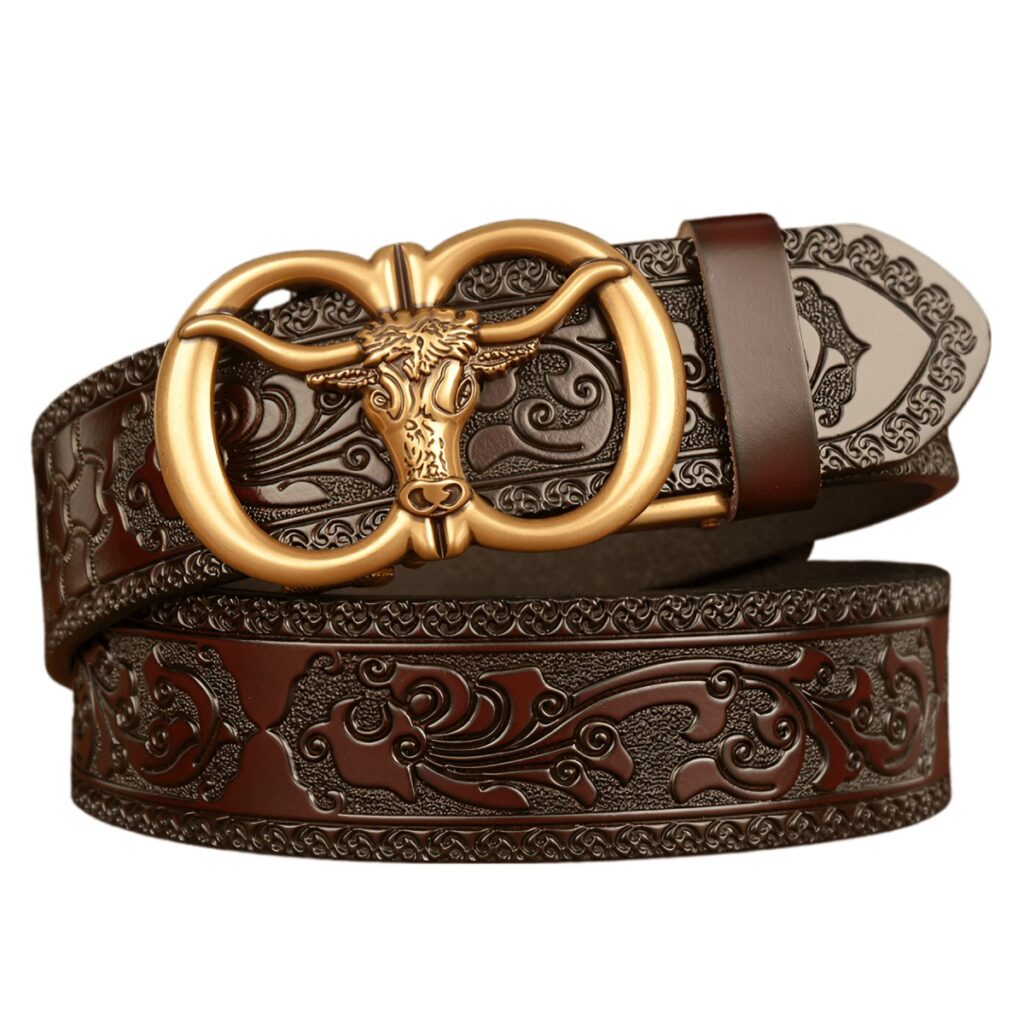 ceinture esprit animal a motif tete de taureau modele reece 400393