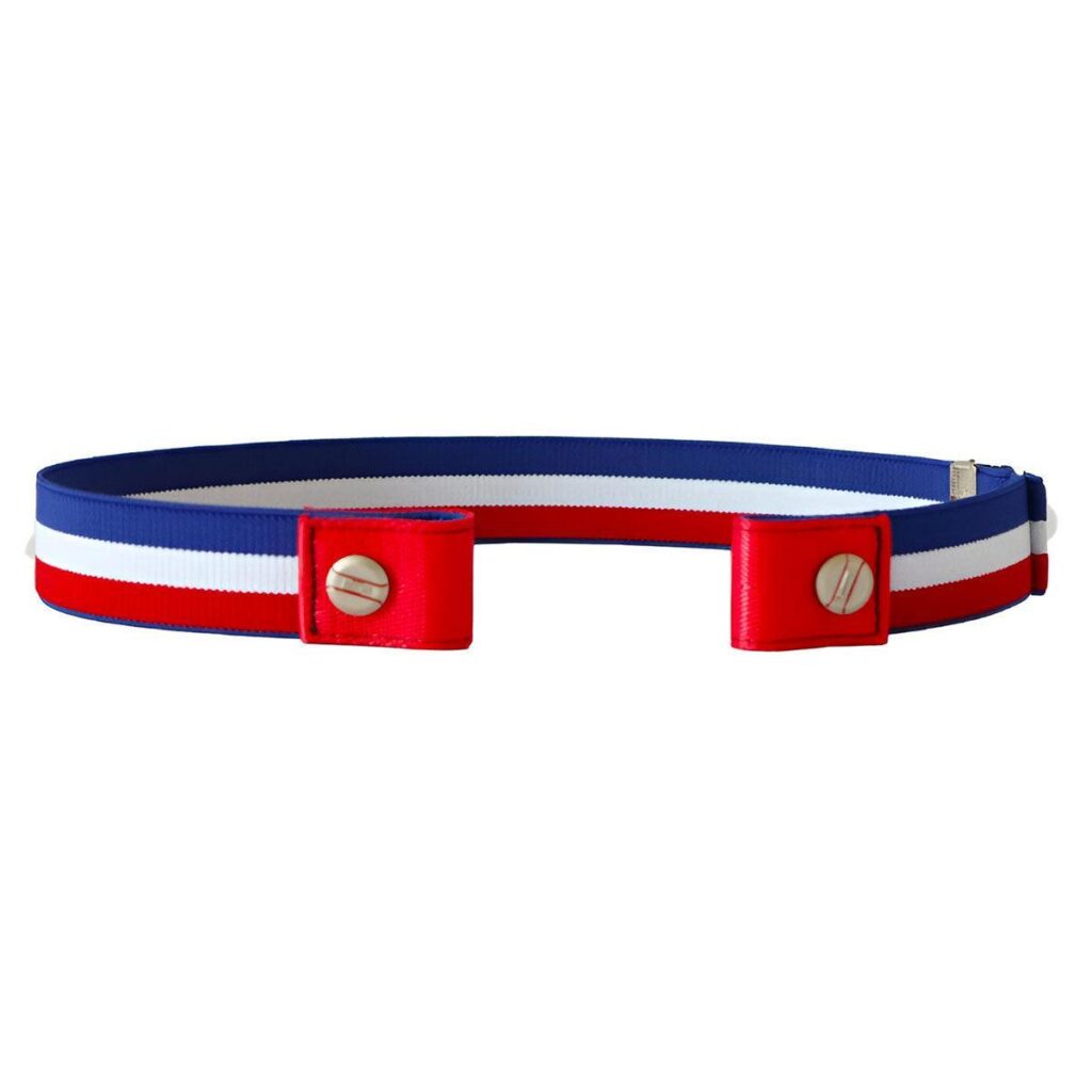 ceinture sans boucle elastique bleue blanc rouge modele takagi 153609