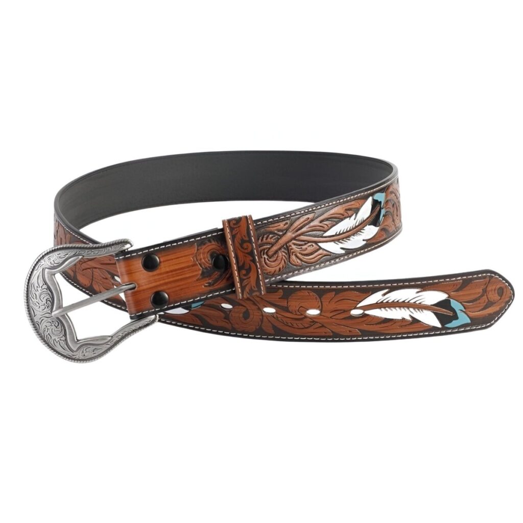 ceinture western a motif plumes modele haruta 821506