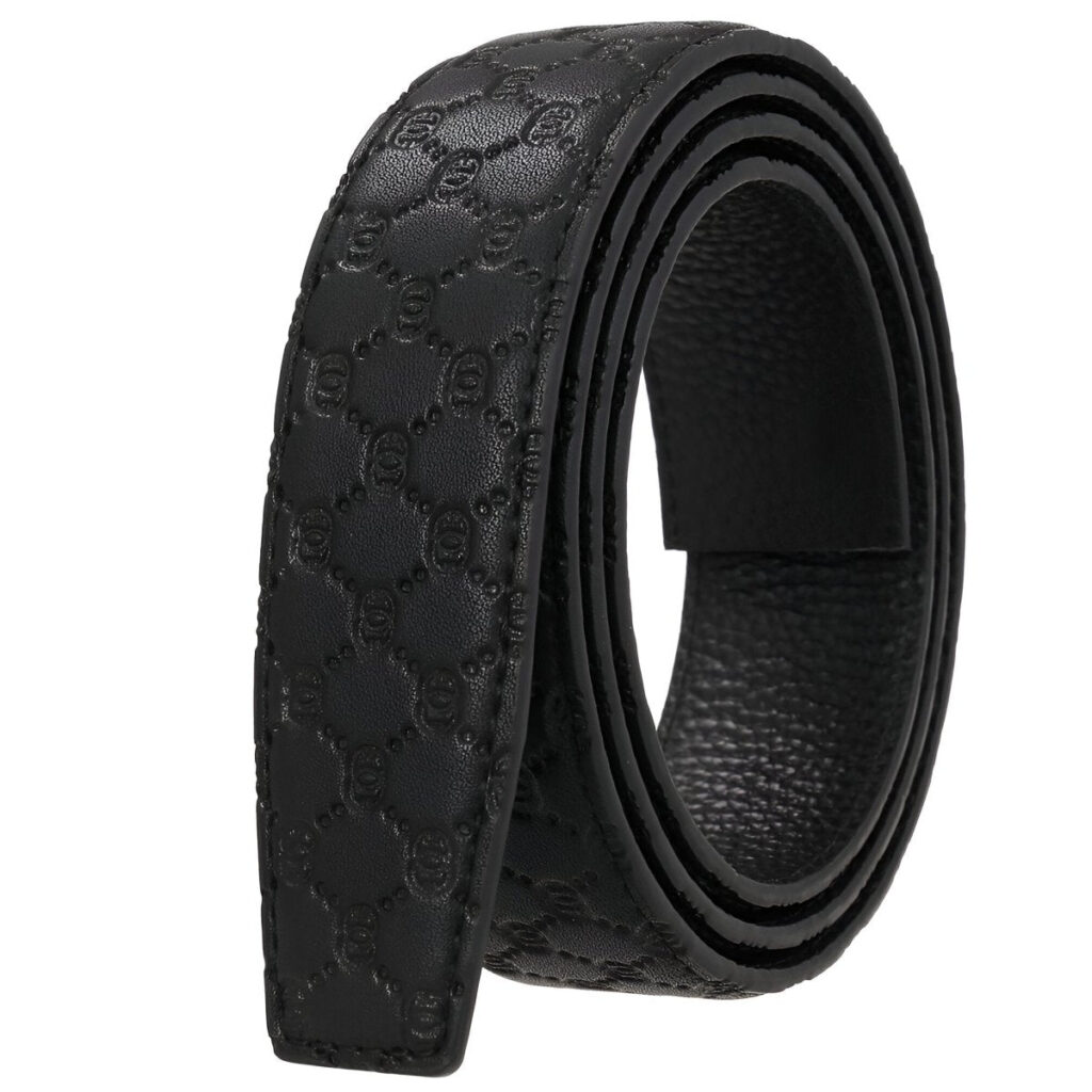 laniere de ceinture 35 cm en cuir aspect matelasse pour boucles automatiques modele marius 480966