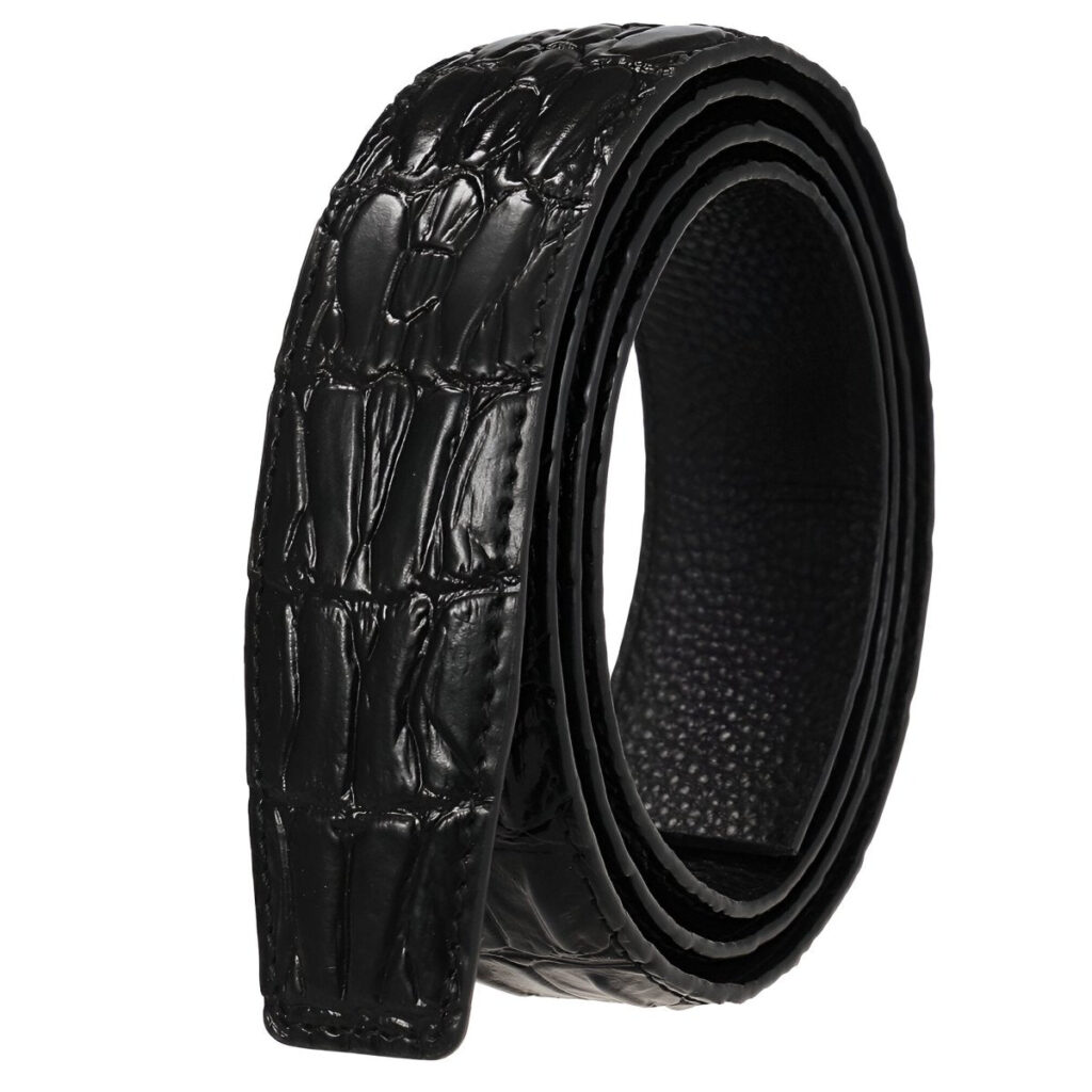 laniere de ceinture 35 cm en cuir aspect serpent pour boucles automatiques modele gaspard 215381